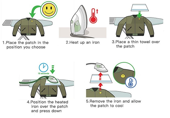 3D Embossed Waterproof Motorcycle Vest Back Patches For DIY Clothes