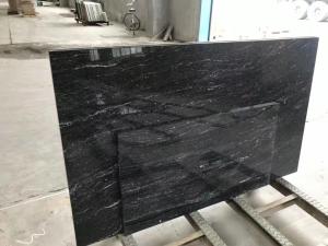 China High Strength Jet Black Solid Granite Worktops For Residental Appartment wholesale