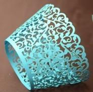 China Bright Blue cupcake wrappers for cake decorate wholesale