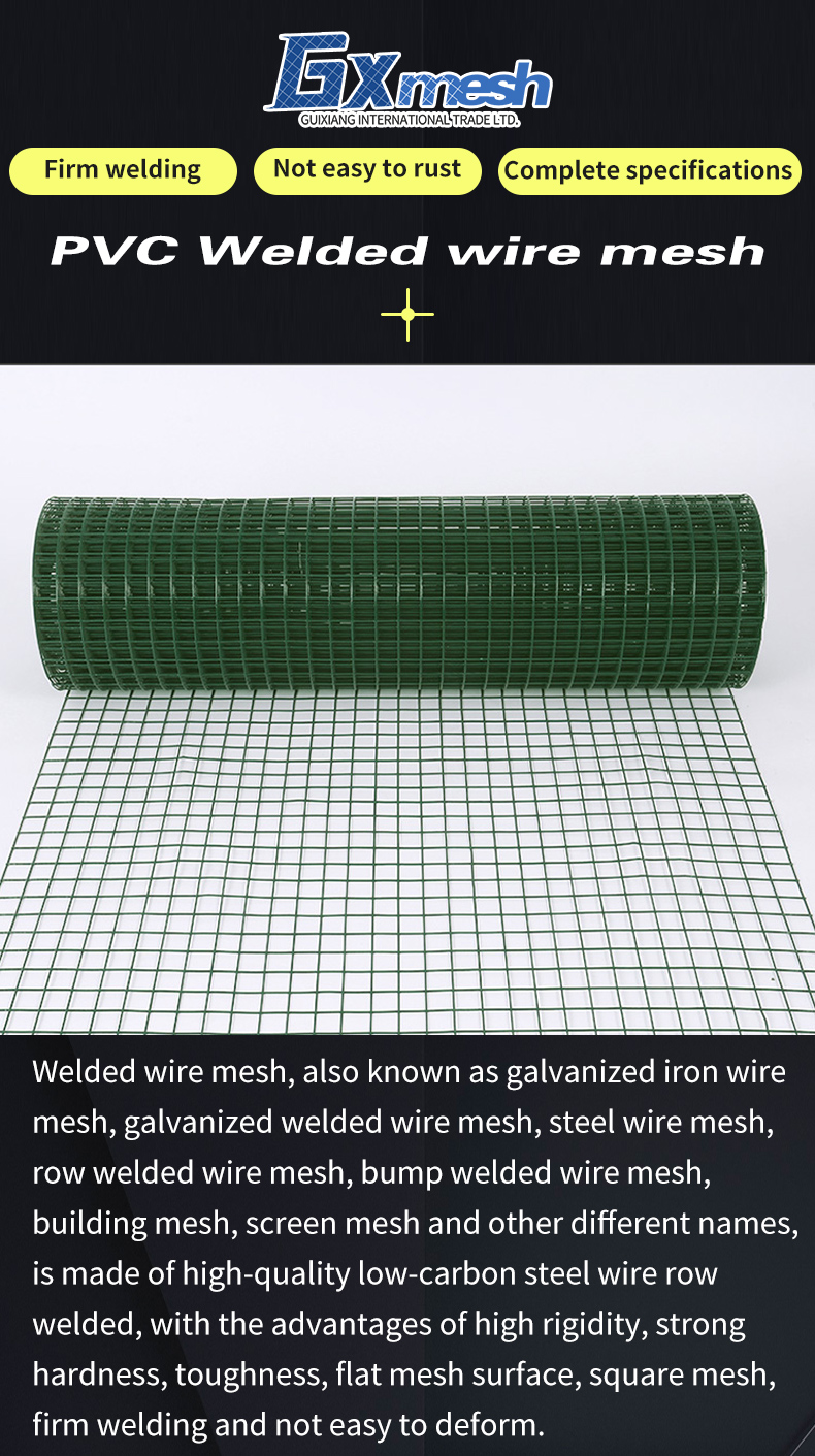 PVC Coated Welded Wire Mesh PVC Galvanized Welded Fencing Net Iron Wire Mesh For Outdoor Fence Pet Cage