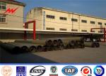 132kv Galvanized Steel Electric Utility Power Poles , Power Distribution Poles