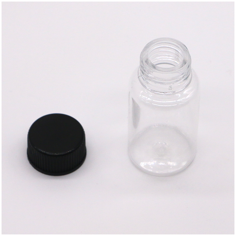 10mL Round Shape PET Plastic Bottle for Medicine Supplement Capsule Storage