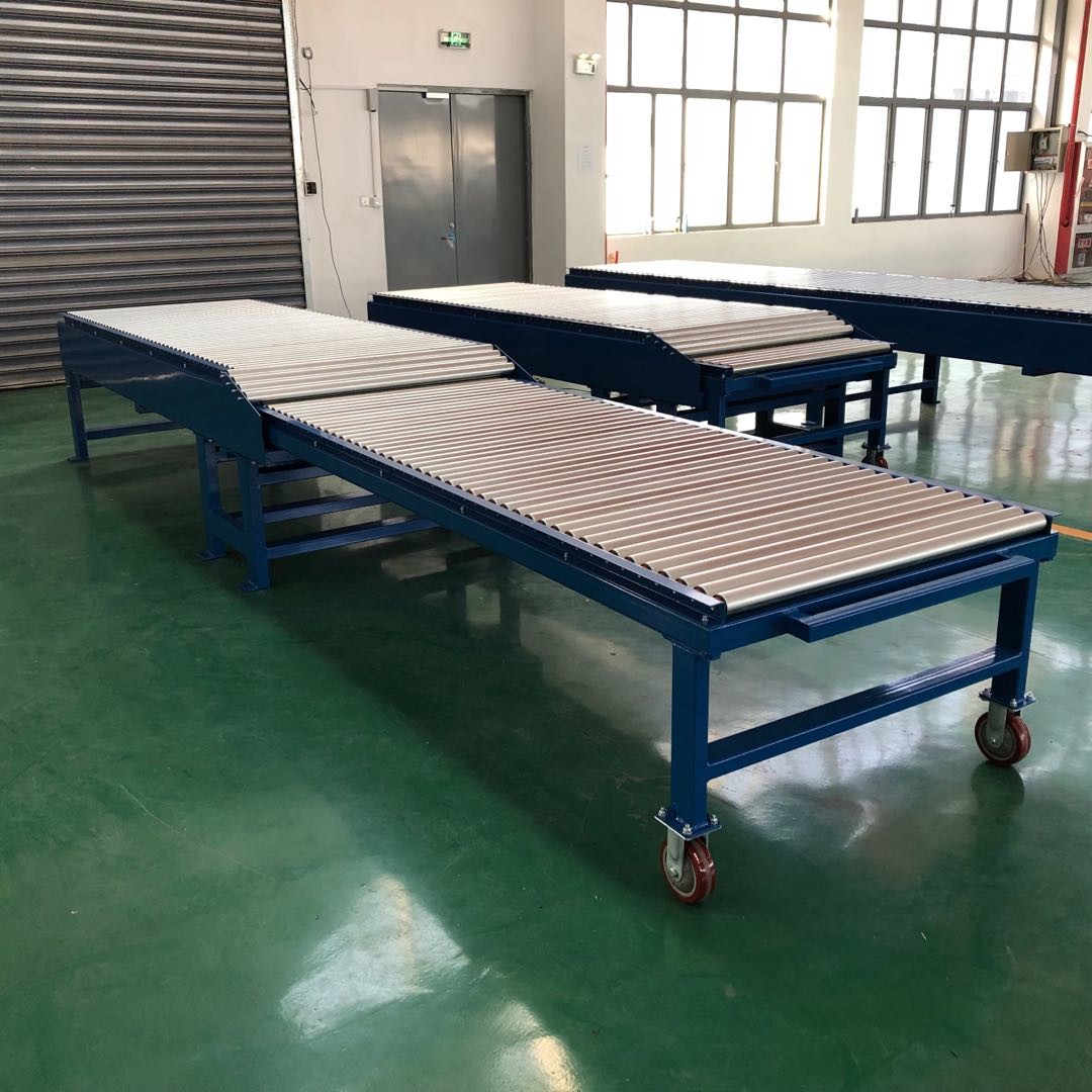 Scalable Double Tracks Channel Pallet Flexible Roller Conveyor