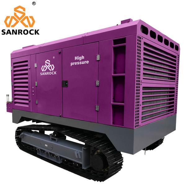 Steel Crawler Diesel Screw Air Compressor High Pressure Rotary Screw Air