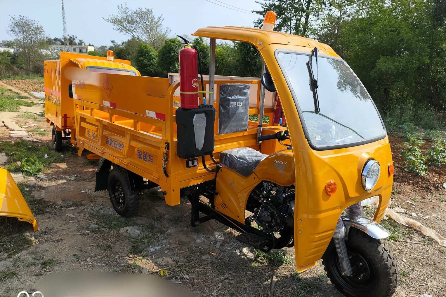 151 200cc Displacement 3 Wheel Gasoline Engine Motorized Petrol Cargo Tricycles for Adults