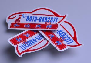 China Custom outdoor durable promotion advertising die cut shape sticker wholesale