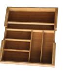 expandable kitchen bamboo drawer organizer and cutlery tray