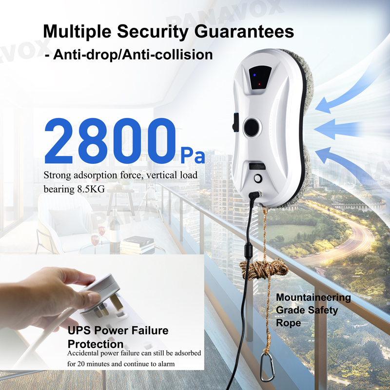 Robopower Window Cleaner High Rise Window Cleaning Robot with Infrared Remote Control