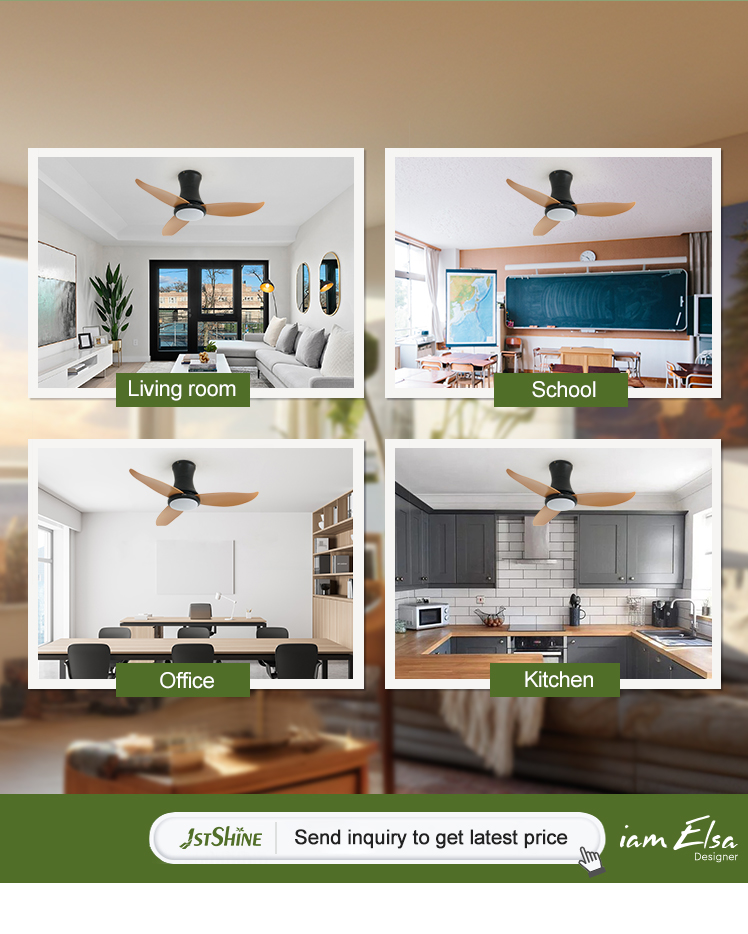 36-inch Fancy Design LED Ceiling Fan with Low Profile ABS Blades and ETL Certification