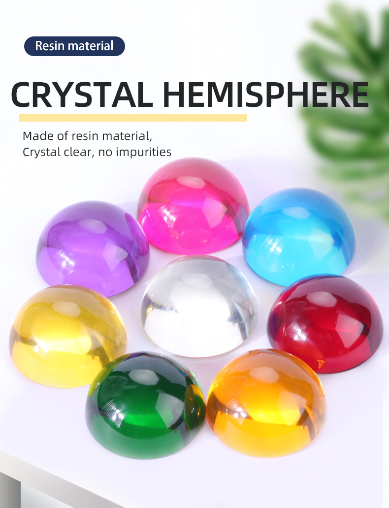 Half Round Resin Ball 50mm Acrylic Style For Kids