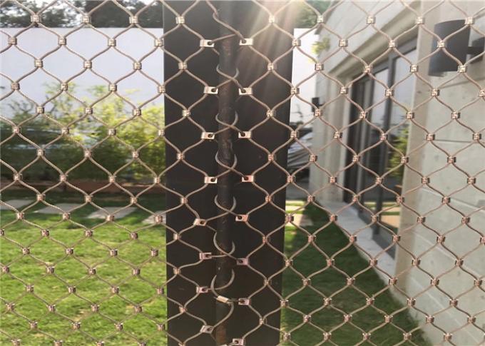 Diamond Flexible Architectural Cable Mesh Animal Enclosures Good Performance