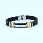Factory Direct Stainless Steel High Quality Silicone Bracelet Bangle LBI58