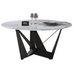 3 Steel Legs 75cm Hotel Dining Table Double Top
