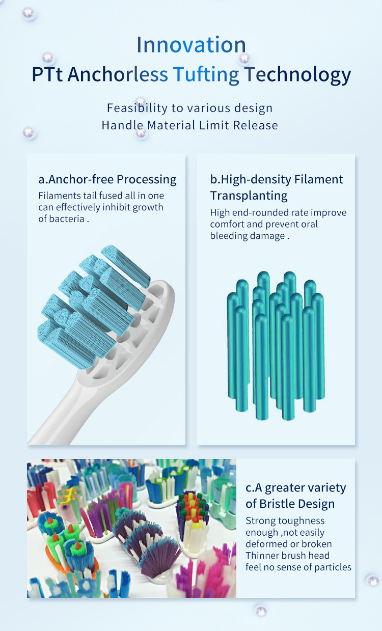 Antibaterial Electric Toothbrushes Head Suitable For People With Sensitive Teeth HX934-P