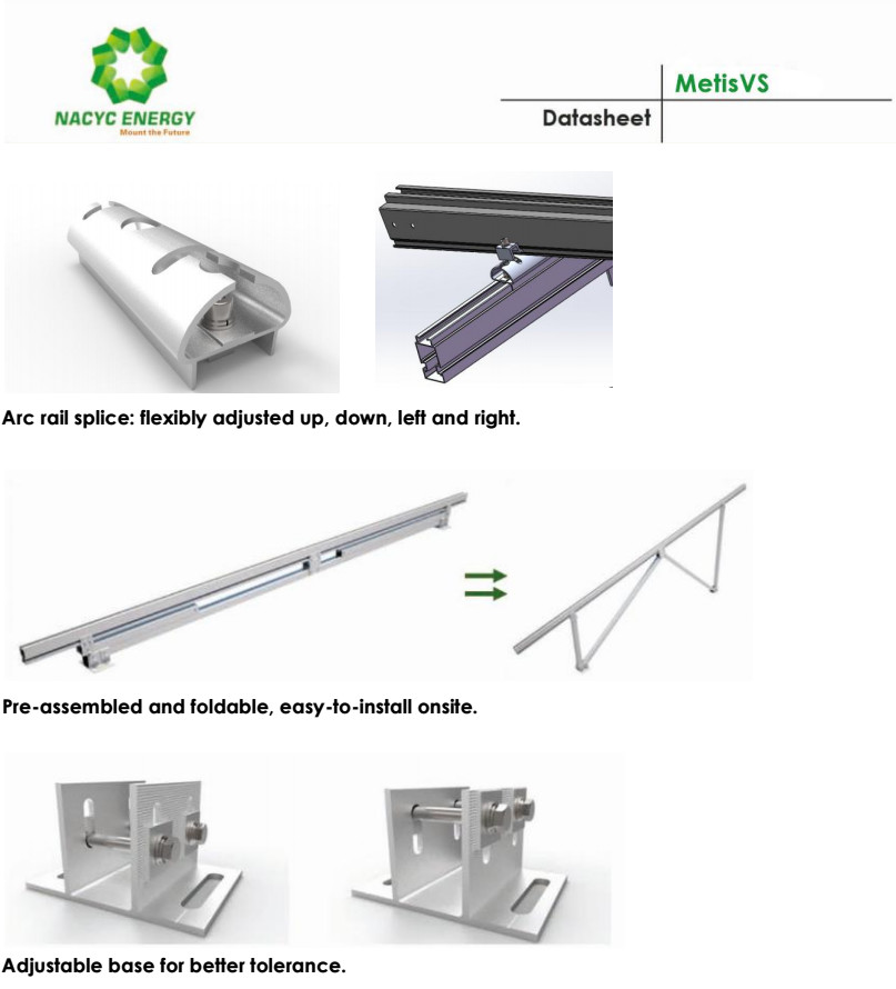200 watt 300 watt Solar Panel Pole Mount High Quality Solar Panel Support Pole Mount Suitable for Rolling Ground