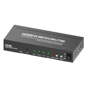 China 150*64*25mm 4K 3D 340Mhz 2x2 HDMI 4K Splitter wholesale