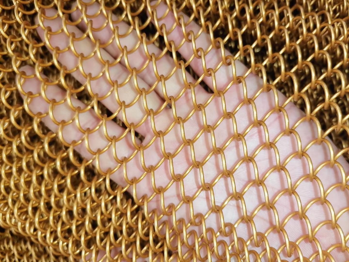Aluminum Alloy Brass Metal Coil Drapery Woven