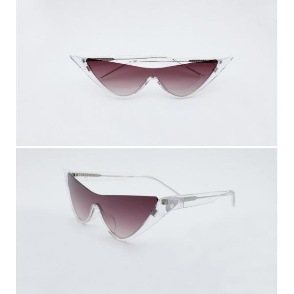 One-piece Acetate Sunglasses for Ladies Women Cateye Cool Fashion Party Wear UV 400