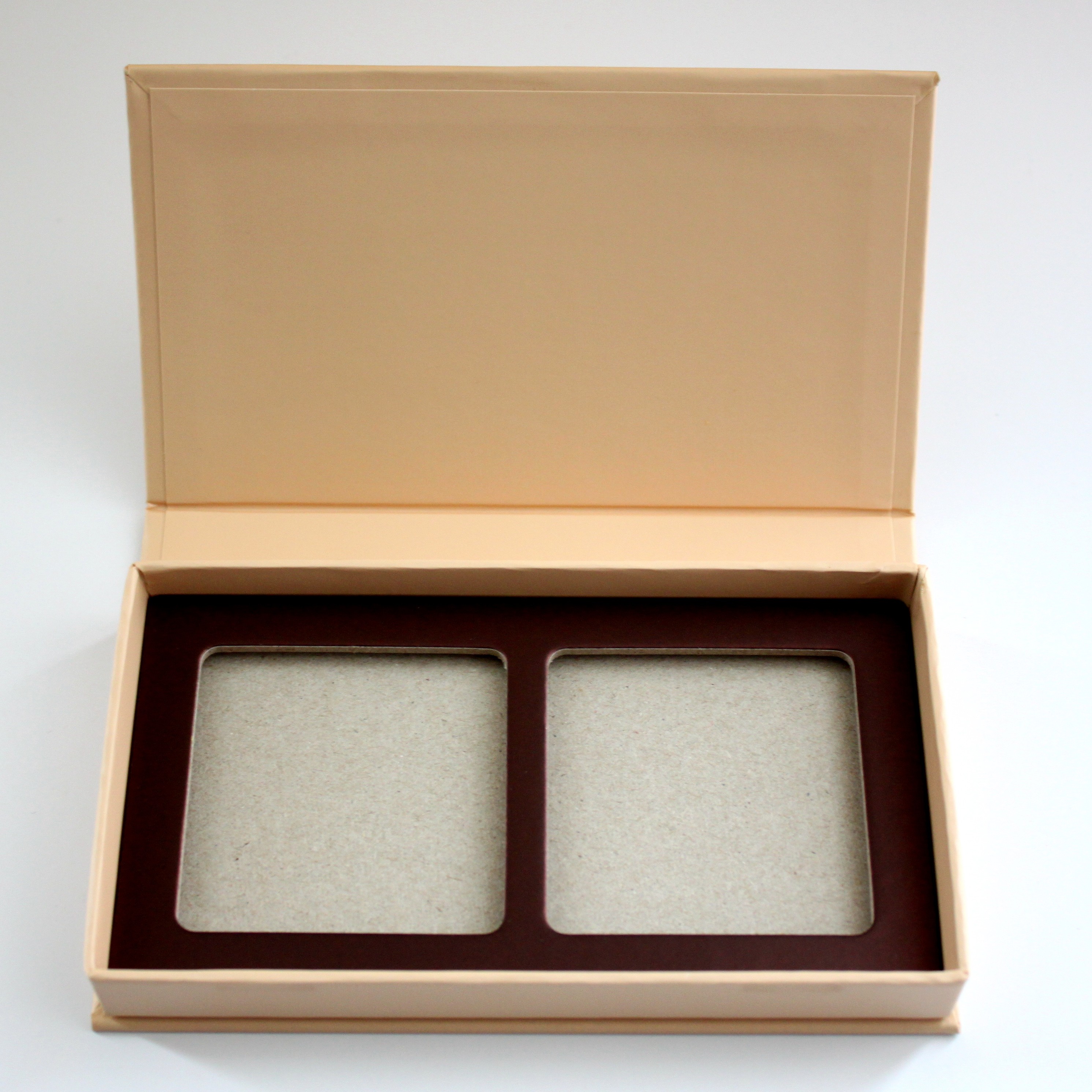 Customized Empty Baked Eyeshadow Palette Compact 2 Position Pantone Color