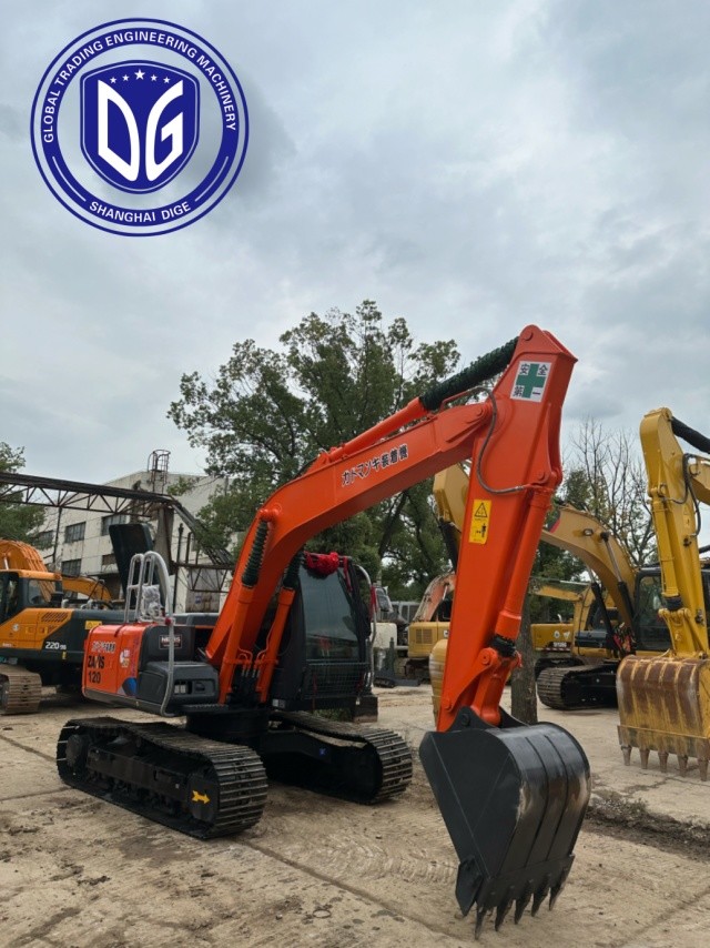 Well Preserved Exterior ZX120 Used Hitachi Excavator 12 Ton With Carefully Maintained