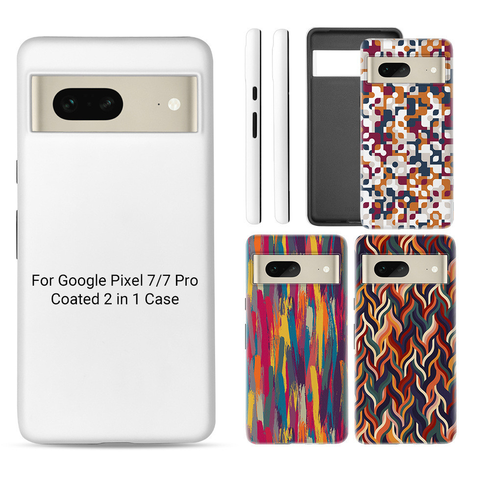 Customized Logo Glossy Matte 3D Sublimation 2 In 1 Phone Case For Google Pixel 7 P