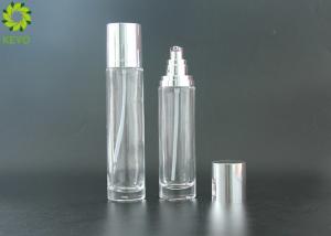China Customizable Round Clear Moisturizer Glass Bottle 100ml 120ml Available wholesale
