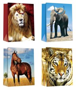 China Different animal patterns design everyday eco-friendly high quality Paper Gift Bags wholesale