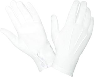 China 100% Nylon Cotton Hand White Parade Gloves 10.2 Inches wholesale