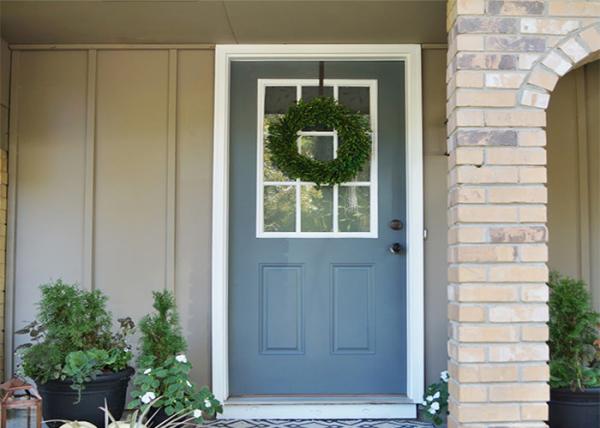 Single Leaf Solid Wood Doors , Solid Oak Glass Doors For Villa / Apartment