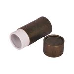 Sturdy Brown Embossing Cardboard Paper Tube For Essential Oil Packaging