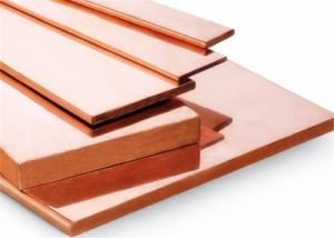 China T2 Round Rod 16mm Copper Square Bar , Polished C12000 Bending Copper Flat Bar wholesale