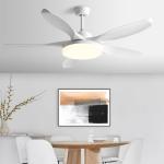 Minimalist Wooden Blade Ceiling Fan 46 Inch 5 Blades Household Integrated Fan