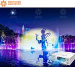 Lake Musical Fountain Water Screen Show Movie Fog Screen Projection 3d Mapping