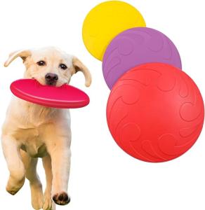 China Red Purple Dog Training Interactive Toy Puppy Flyer Toy Dog Flying Saucer wholesale