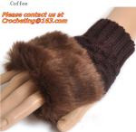 Simple jacquard knitted cotton gloves for baby, Fashion women fingerless gloves