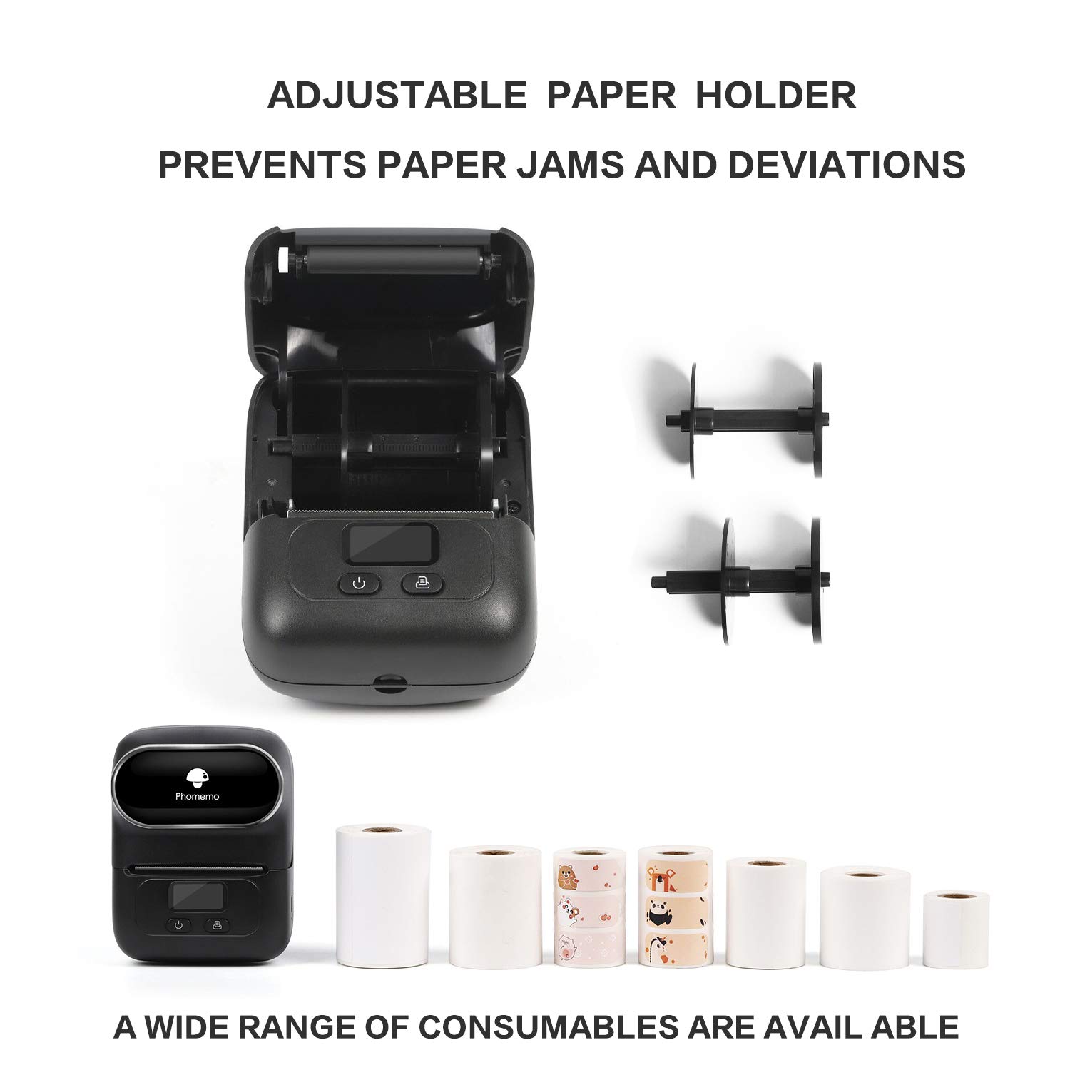 BT Thermal Label Maker Printer for Android iOS 20-45mm/s Printing Speed