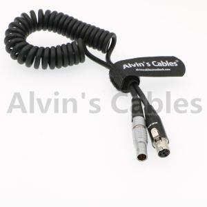 China 12V Female Coiled Arri Power Cable Lemo 2 Pin Male To Mini XLR 4 Pin For TV Logie Monitor wholesale