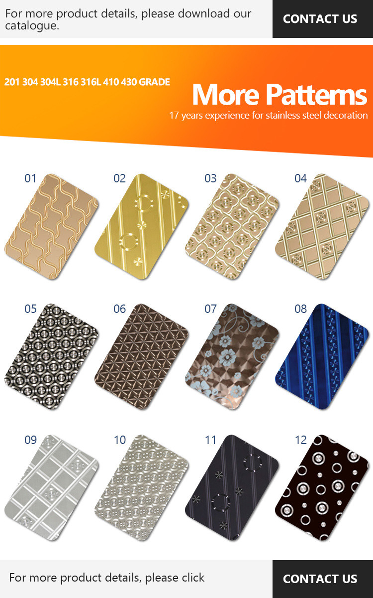 0.8mm 1.0mm 3D Laser Stainless Steel Plate For Interior Exterior Wall Decoration