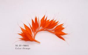 China Millinery supplies goose feather flower mount with wire accessory wholesale