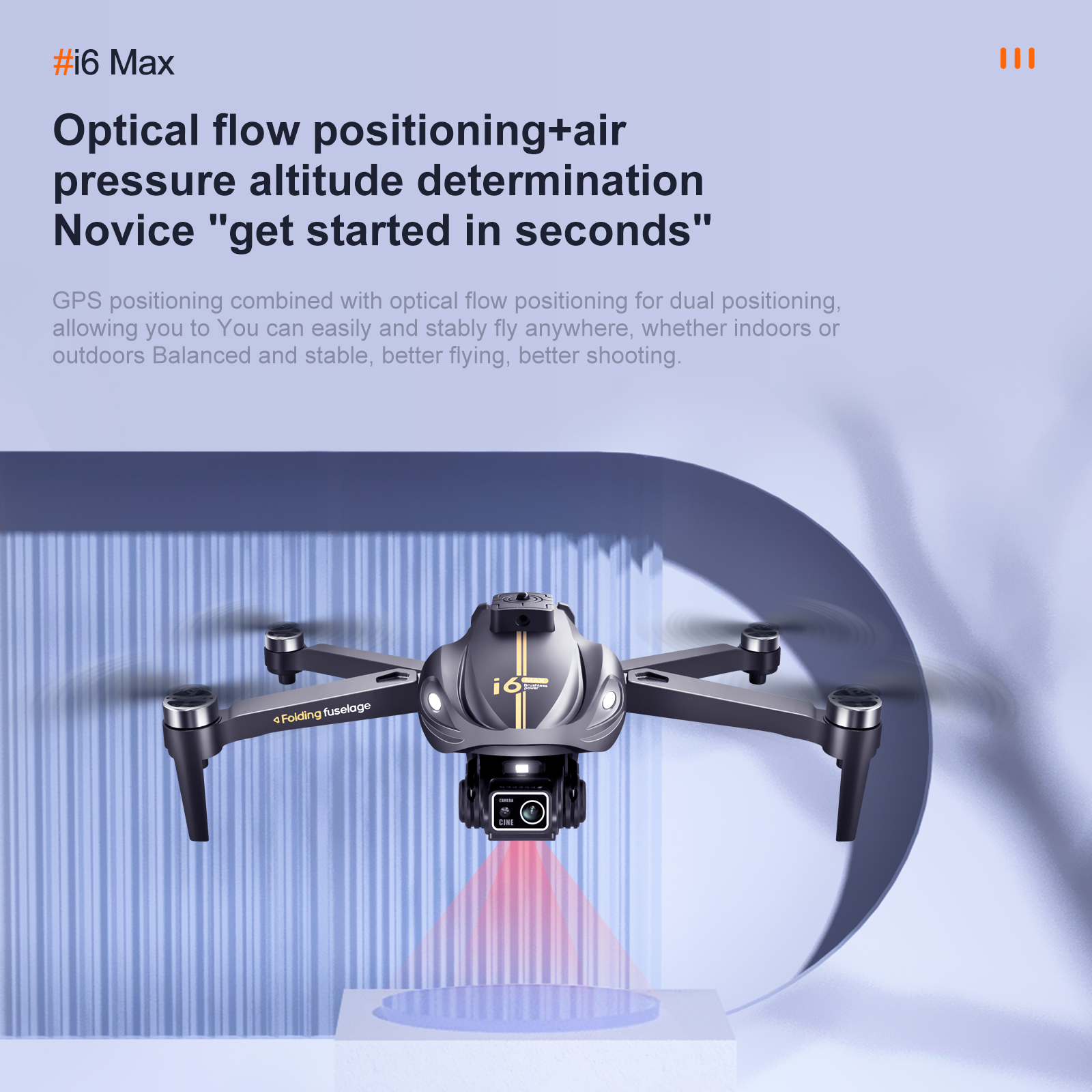 I6 Max Obstacle Avoidance Night 4k Dual Camera Aerial Fpv Drone Brushless Motor Wind Resistant Optical Flow Rc Quadcopter