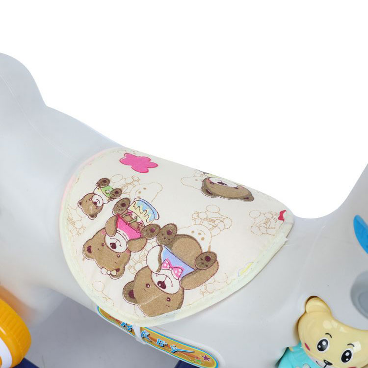 2 to 4 Year Old Boys Girls PVC Rocking Horse Toddler Ride-on Toy for Baby Nursery Child Birthday Gift and Durable
