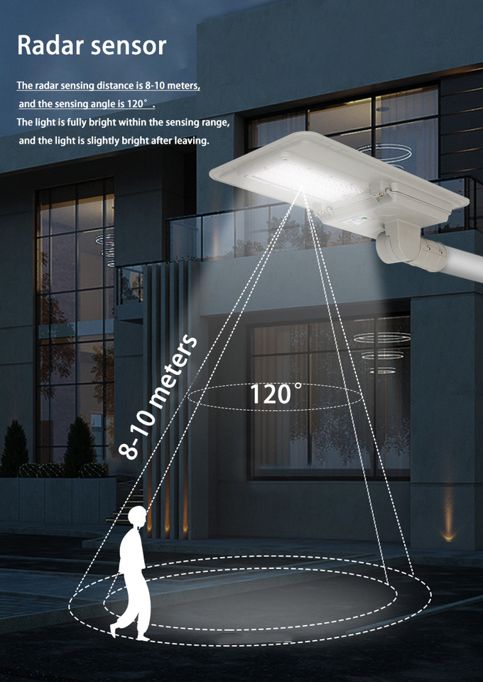 Integrated All In One Solar Street Lights With Motion Sensor LED Street Light