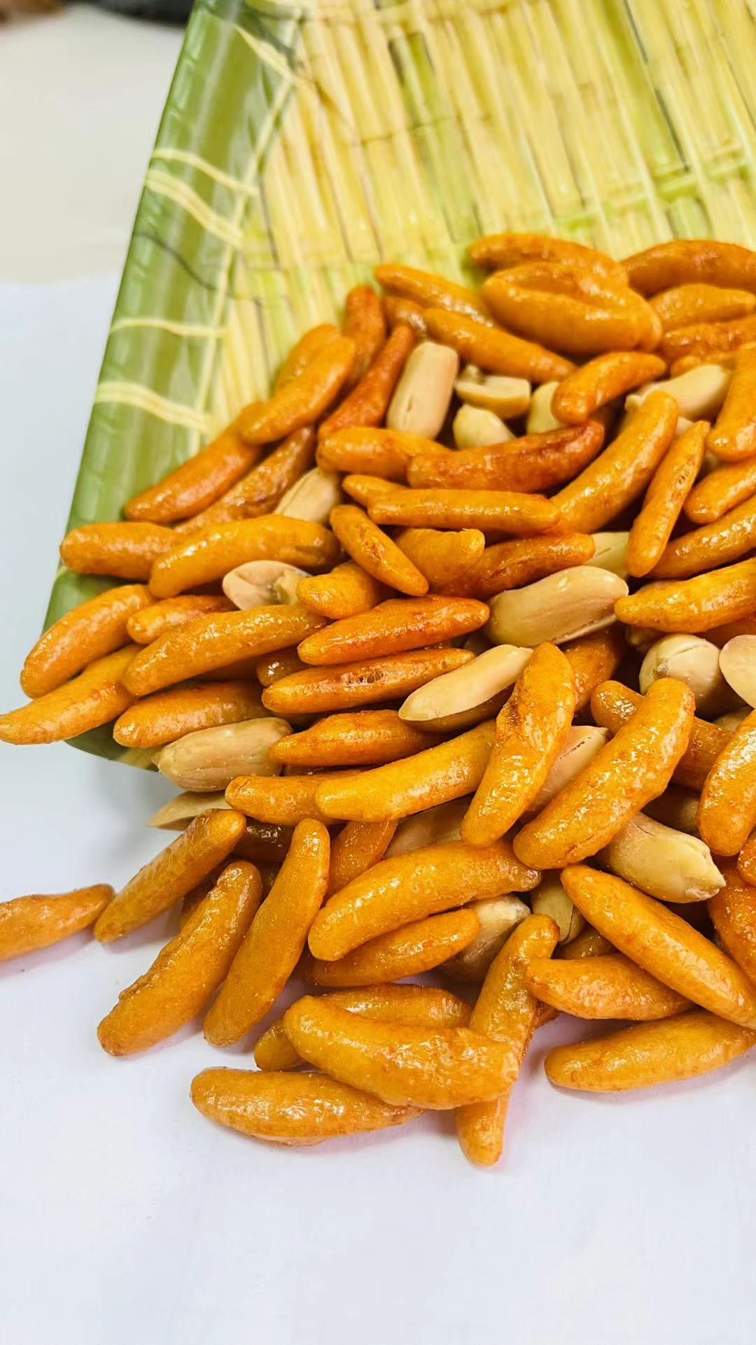 Persimmon Seed Shaped Japanese Rice Crackers Roast Healthy Nut Snack