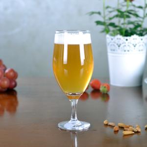 China 12oz Belgian Tulip Glass , Handmade 360ml Belgian Style Beer Glass wholesale