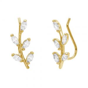 China Small Simple Jewelry Crystal Cluster Huggie Hoop Earrings 925 Sterling Silver Hoop wholesale