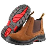 PU Leather / Rubber Outsole Shoes No Lace Waterproof Chelsea Work Boots