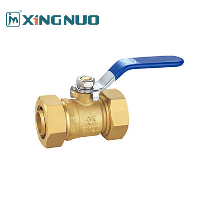threaded brass ball valve with hexagon nut Leak Tested Nickel Plated Brass Ball