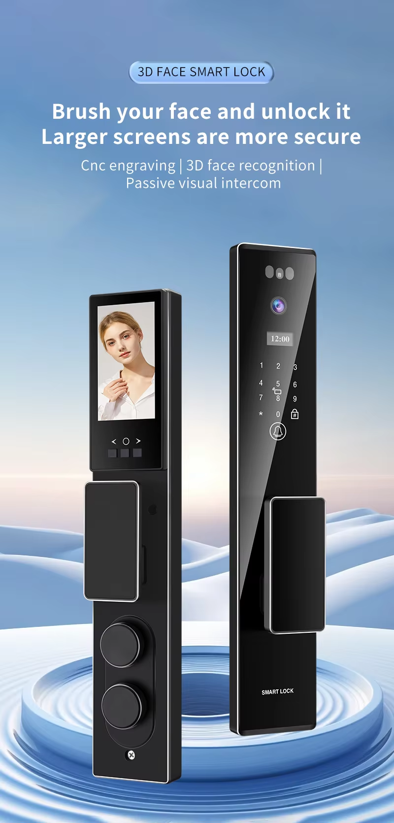 S555 Smart Home Door Lock With Card Key Code Tuya Wifi Fingerprint For Home Apartment