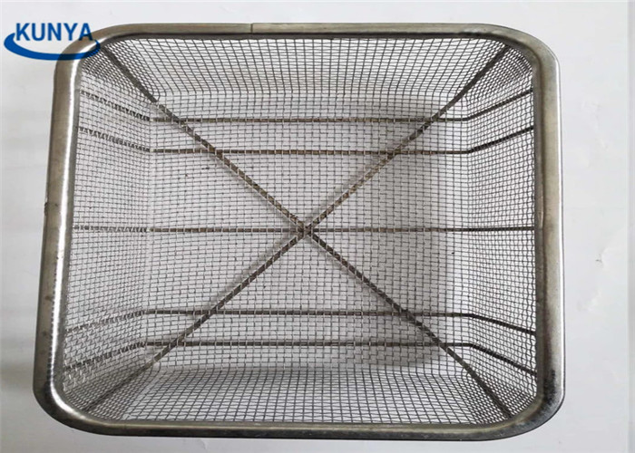 Sliding SUS304 Chicken 1.0mm Basket Woven Grille Steel Mesh