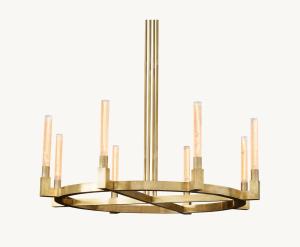 China 48&quot; Brass Round Chandelier Durable Circle Glass Chandelier Customized wholesale